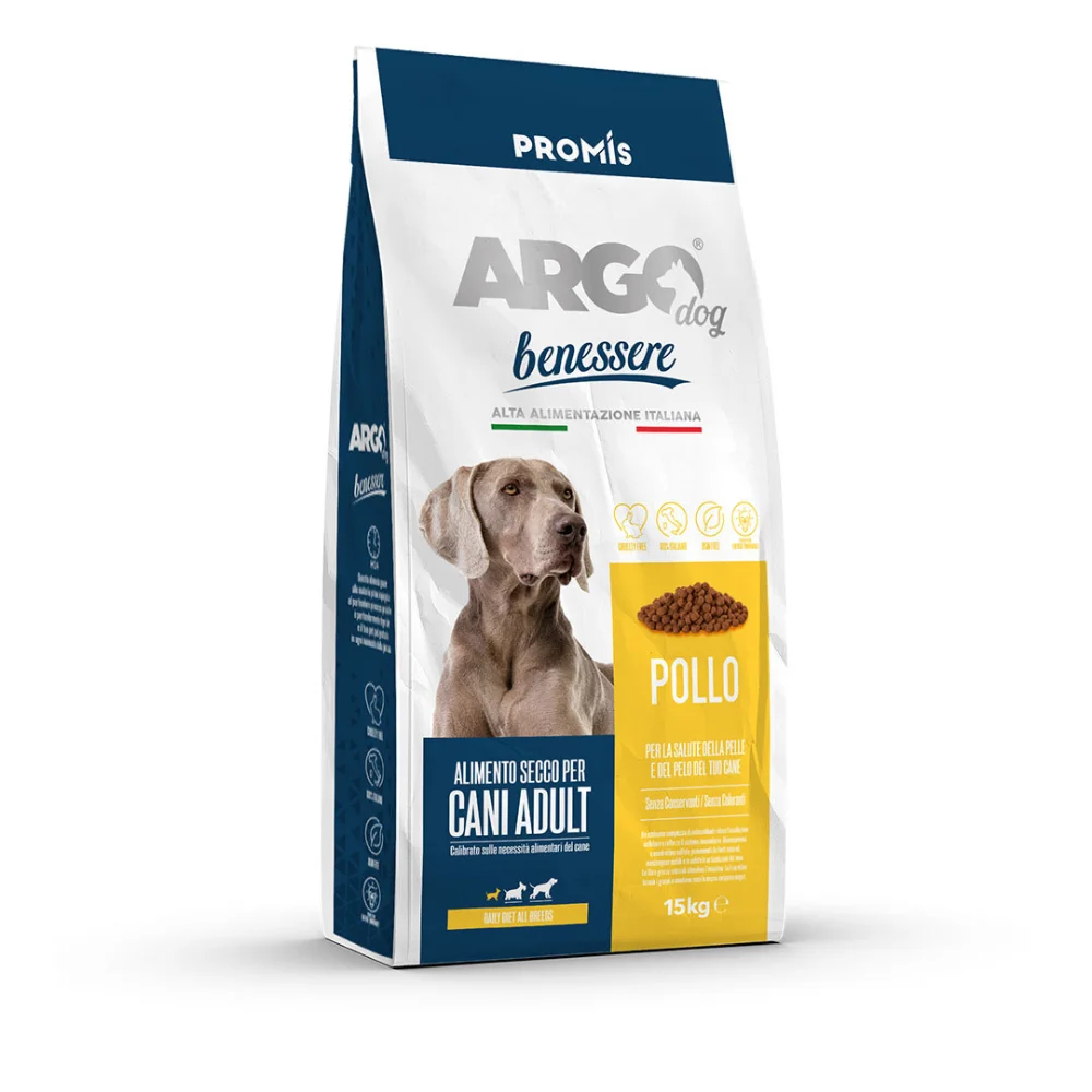 Premium - Суха храна Argo Benessere Pollo за кучета с пилешко