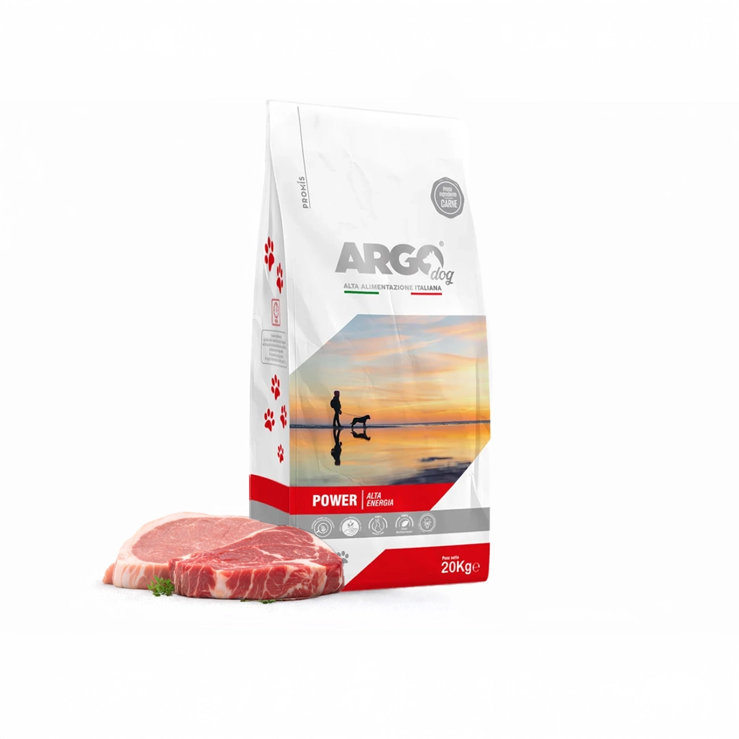 Standard - Пълноценна суха храна Argo 30/20 Power за активни кучета с говеждо и свинско, 20кг.