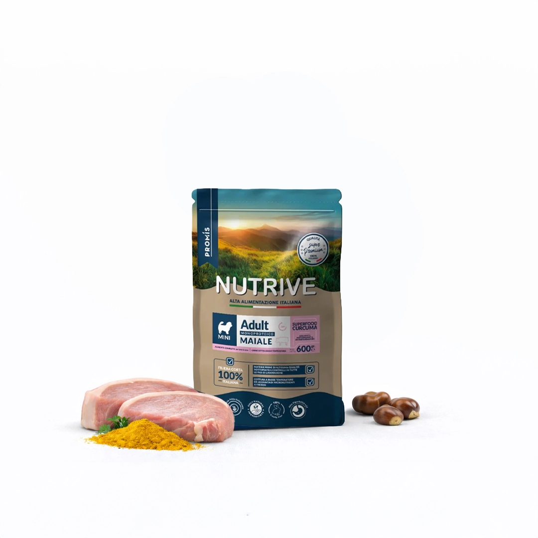Super Premium - Суха храна Adult Mini Maiale Monoproteico за кучета от дребни породи с чувствителен стомах със свинско