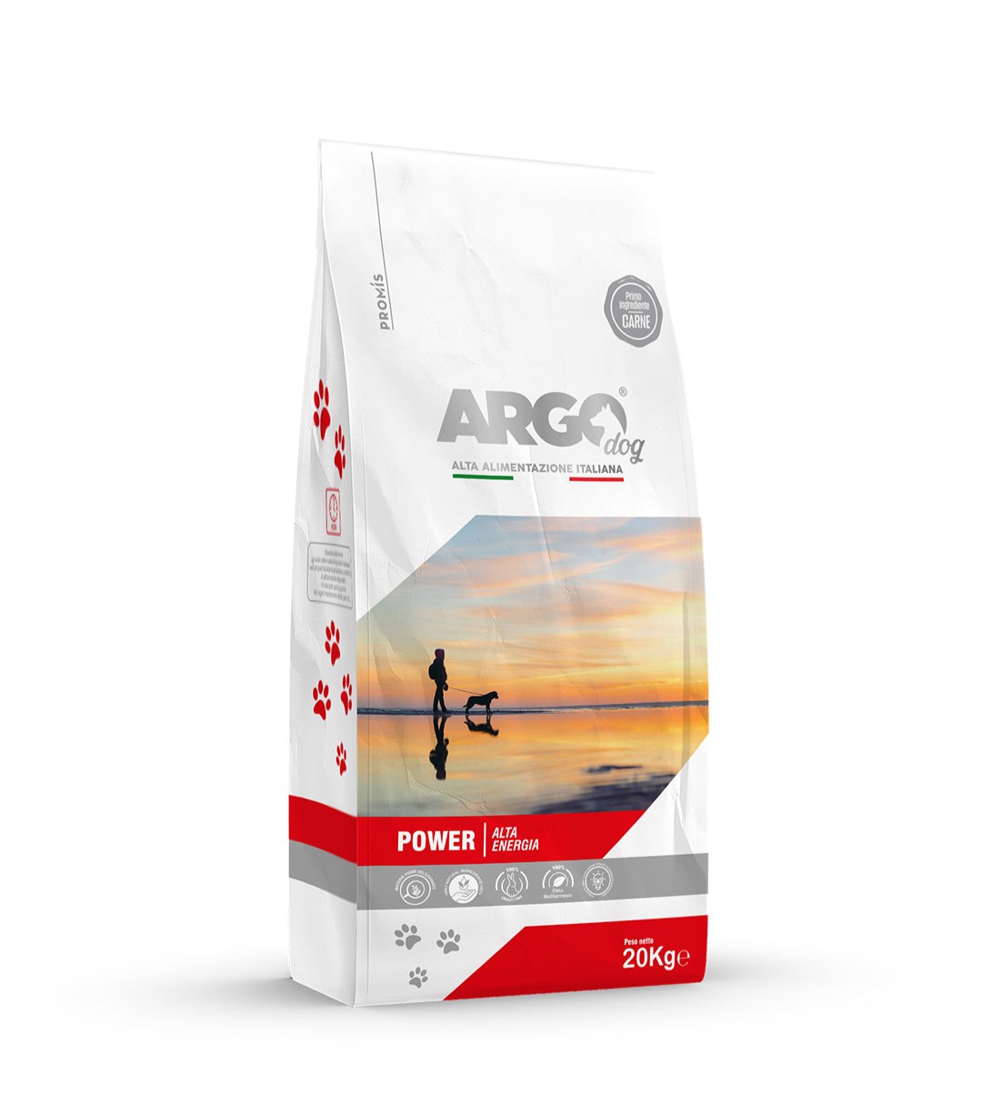 Standard - Пълноценна суха храна Argo 32/22 Power Al Maiale за активни кучета със свинско и говеждо, 20кг.