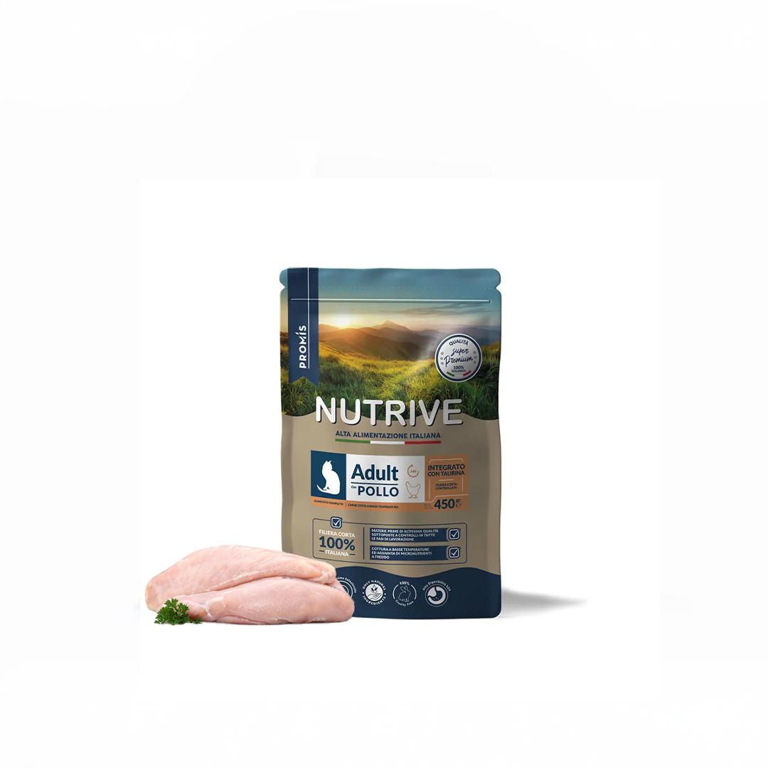 Super Premium - Суха храна Adult Pollo за капризни котки с пилешко, 450гр.