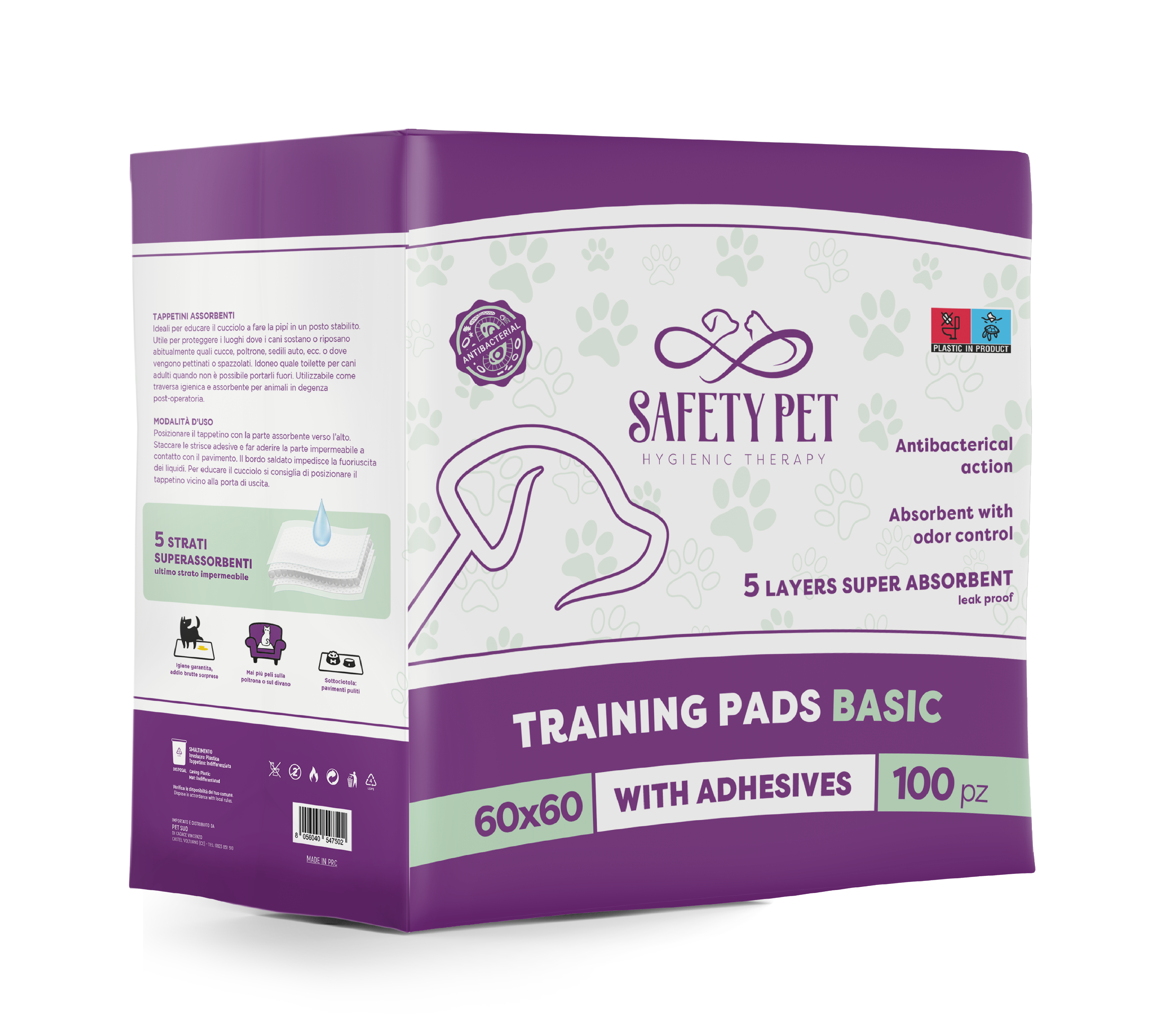 Safety Pet - хигиенни подложки Basic 60x60, 10 бр.